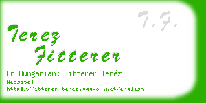 terez fitterer business card